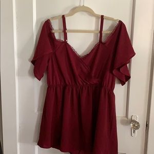Burgundy Blouse